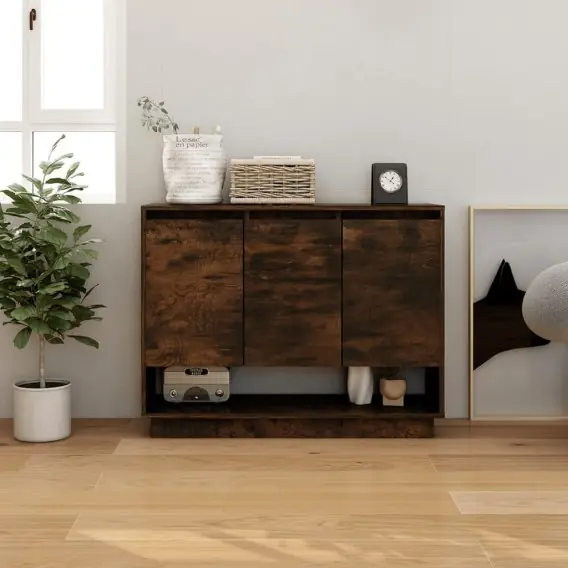 Oferta czasowa Szafka, przydymiony dąb, 97x31x75 cm, płyta wiórowa Lumarko! - Hurtownia wielobranżowa Lumarko